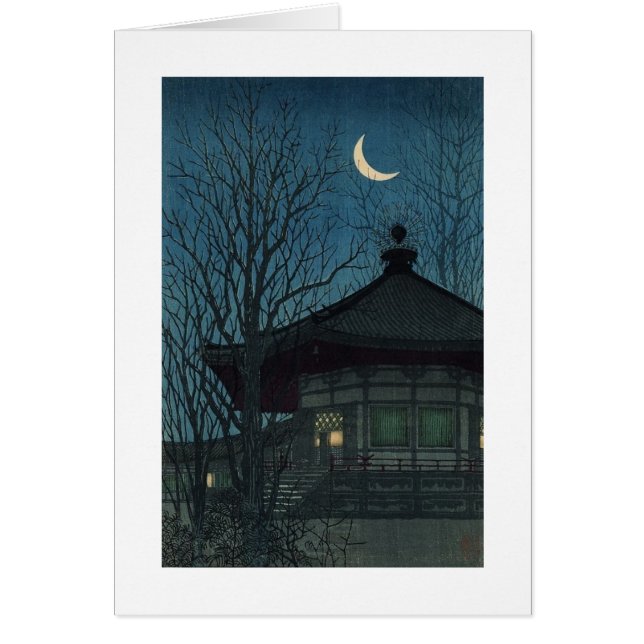 Japansk målningscirca 1928 hälsningskort (Framsidan)