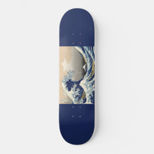 Japansk målningsvåg för teckningar. mini skateboard bräda 18,5 cm
