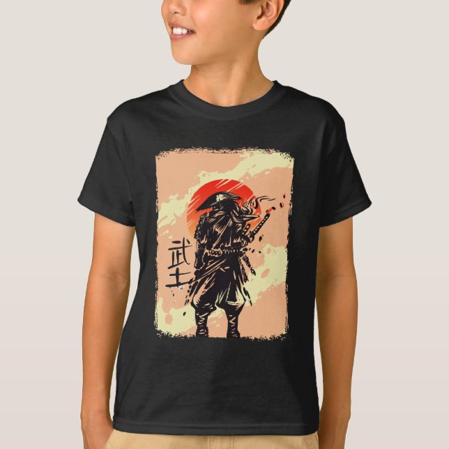 Japansk martialkonst Japanska Samurai T Shirt (Framsida)