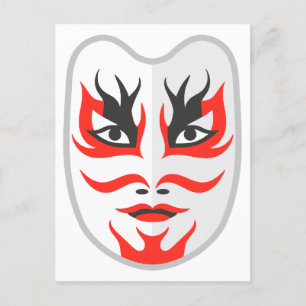 Japansk mask vykort