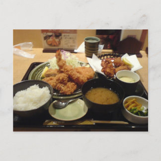 Japansk mat - Katsudon Poscard Vykort