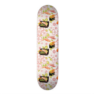 Japansk mat: Sushimönster 2 Old School Skateboard Bräda 21,6 Cm