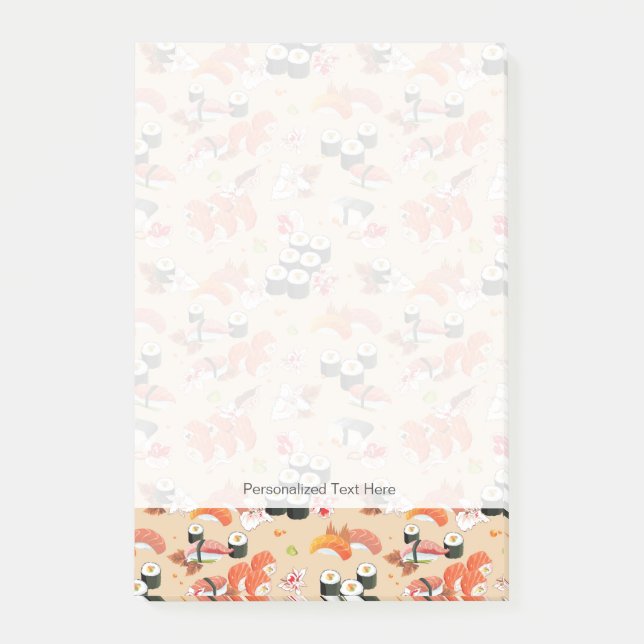Japansk mat: Sushimönster 3 Post-it Block (Framsida)