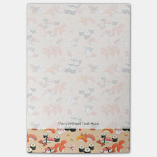 Japansk mat: Sushimönster 3 Post-it Block