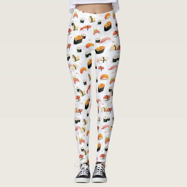 Japansk mat: Sushimönster Leggings (Framsida)