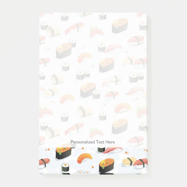 Japansk mat: Sushimönster Post-it Block (Framsida)