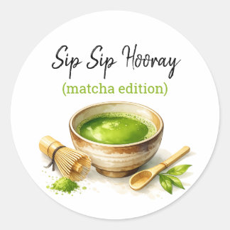 Japansk Matcha Älskare Rolig Matcha Grönt Te Runt Klistermärke