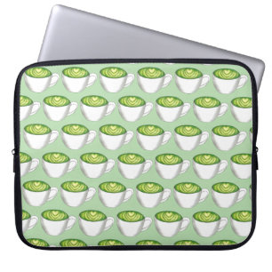 Japansk Matcha Grönt Tea Latte Tekopp Foodie Laptop Fodral