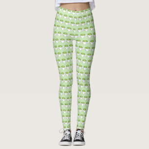 Japansk Matcha Grönt Tea Latte Tekopp Foodie Leggings