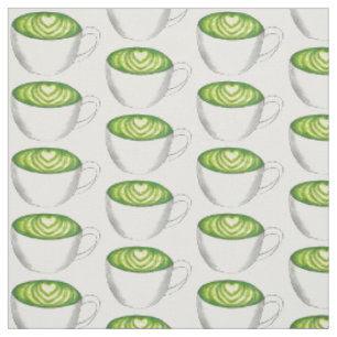 Japansk Matcha Grönt Tea Latte Tekopp Foodie Tyg