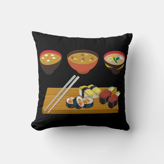 Japansk meal Design Dekorativ kudde (Framsida)