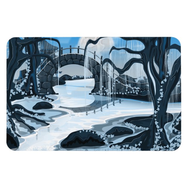 Japansk Meditation Garden Magnet (Horisontell)