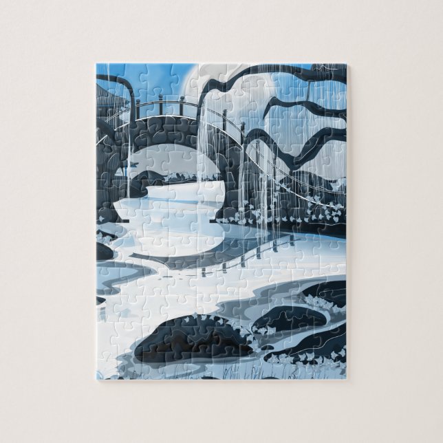 Japansk meditation Garden Pussel (Vertikal)