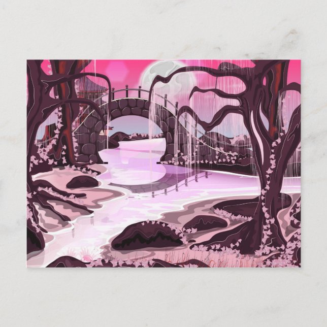 Japansk Meditation Garden Vykort (Framsida)