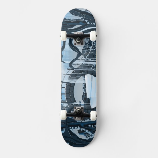 Japansk meditations trädgård skateboard bräda 19,5 cm (Framsida)