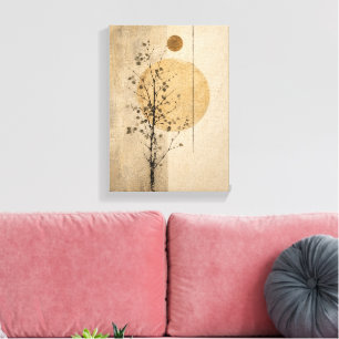 Japansk minimalistisk abstrakt zen natur hem inred canvastryck