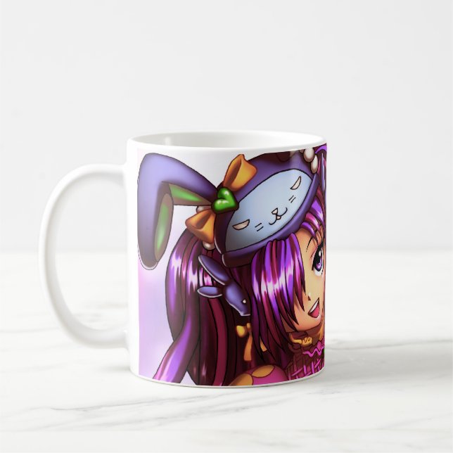 Japansk Mode Anime Girl Kaffemugg (Vänster)