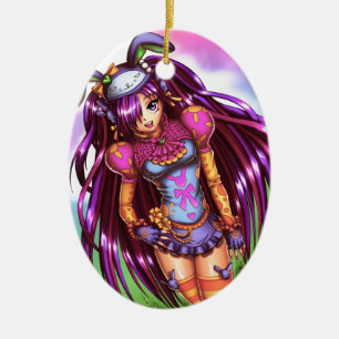 Japansk modeAnimeflicka Julgransprydnad Keramik