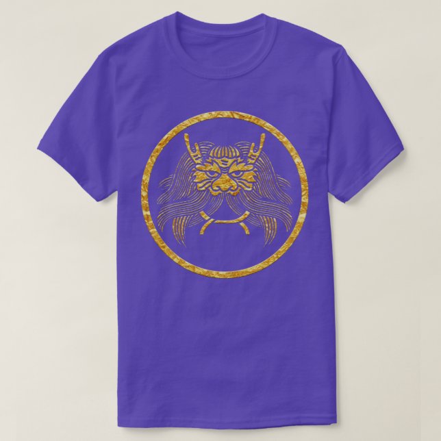 Japansk Mon Oni Kabuto T Shirt (Design framsida)