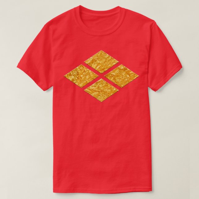 Japansk Mon Takeda Bishi T Shirt (Design framsida)