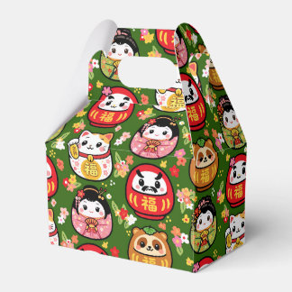japansk mönster festgåva låda daruma presentaskar