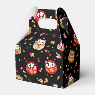 japansk mönster festgåva låda daruma presentaskar
