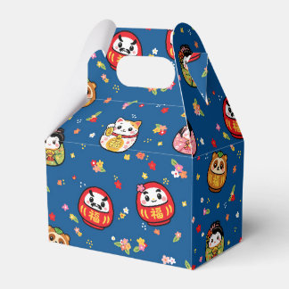 japansk mönster festgåva låda daruma presentaskar
