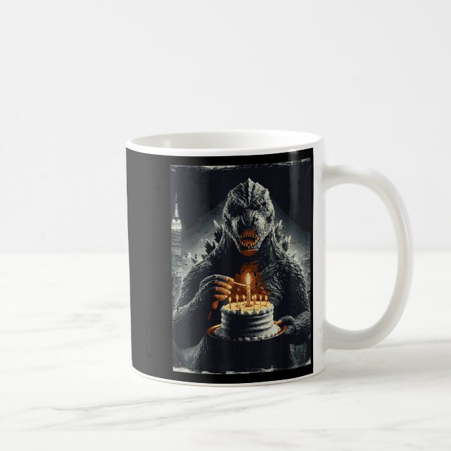 Japansk monster födelsedagstårta rolig fest kvinno kaffemugg (Höger)