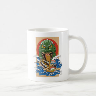 Japansk monster Sushi Älskare Kaffemugg