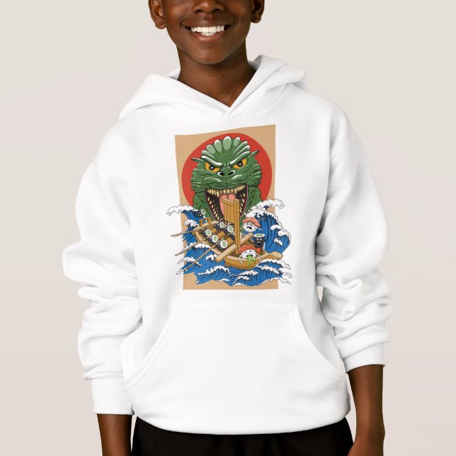 Japansk monster Sushi Älskare T Shirt (Framsida)