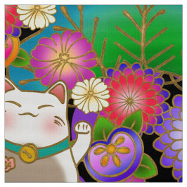 Japansk mönster-väv med lyckad katt tyg