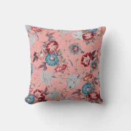 Japansk morgonGlories Flower Mönster Blek Coral Kudde