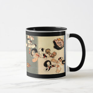 Japansk mugg för kattkonstkaffe