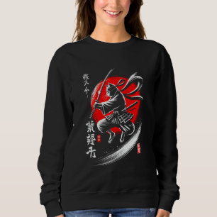 Japansk Ninja Katt Samuraj Krigare Japan Mamma Pap T Shirt