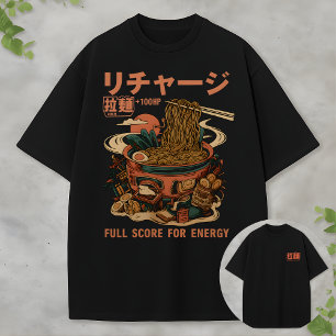 Japansk Nudelskål Grafik Laddning +100HP T Shirt