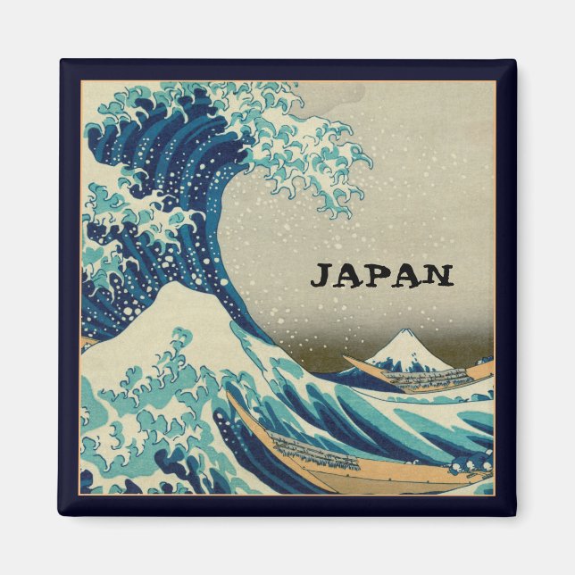 Japansk och japansk konst/Underbar våg av Kanagawa Magnet (Framsidan)