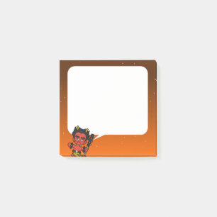 Japansk Ogre Yokai: Röd Oni Pratbubbla Post-it Block