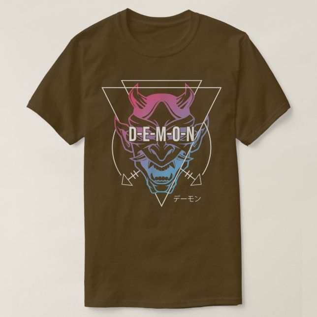 Japansk Oni Mask Demon Ogre - Aesthetic Japan Sam T Shirt (Design framsida)