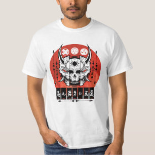 Japansk Oni Mask-design T Shirt