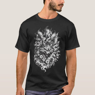 Japansk Oni-mask T-shirt | Traditionell Irezumi Ta