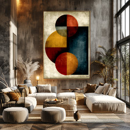 Japansk Orbital Geometrisk Abstrakt Tyst Lyx Poster