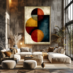 Japansk Orbital Geometrisk Abstrakt Tyst Lyx Poster
