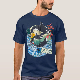 Japansk Orca Whale Underbar Wave Kanagawa Japan Vi T Shirt