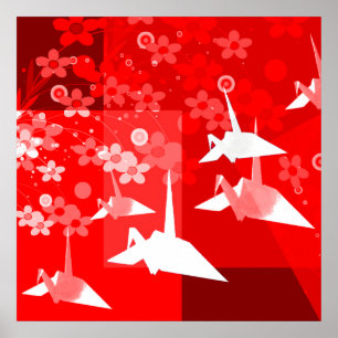 Japansk Origami affisch