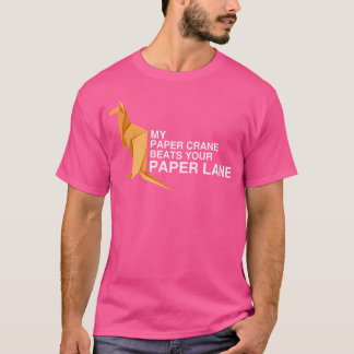 Japansk Origami-design och färglös Kirigami Orig T Shirt