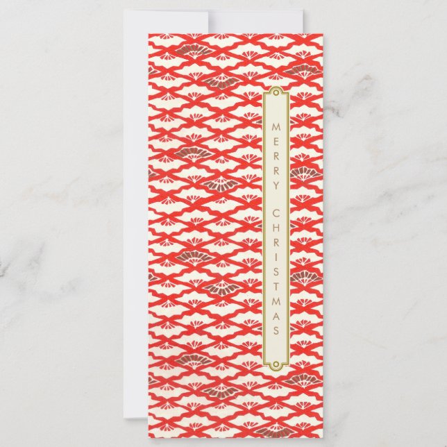 Japansk origami mönster jul julkort (Framsida)