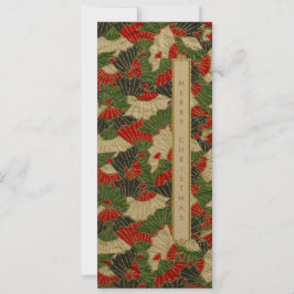 Japansk origami mönster jul julkort