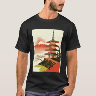 Japansk Pagod Tempeldrottning Fuji Körsbärsblom A T Shirt