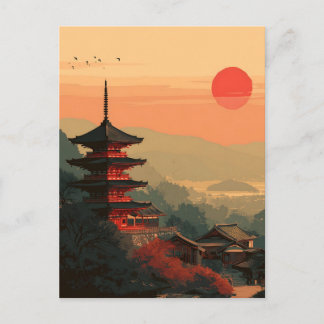 Japansk Pagod vintage Vykort