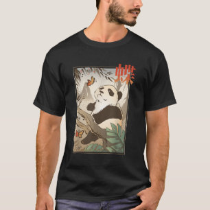 Japansk Panda Bear Japan Butterfly Animal Natur T Shirt